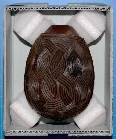 Carved Coconut Vessel