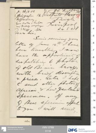 An archival document representing a Correspondence of 4 page(s)
