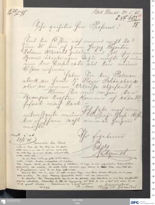 An archival document representing a Correspondence of 2 page(s)
