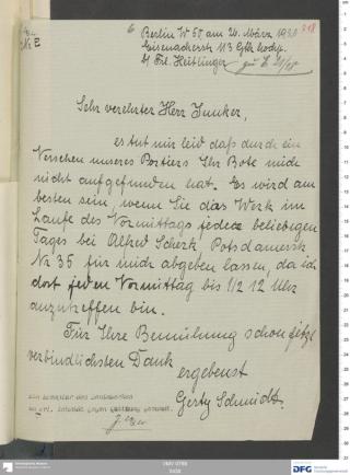 An archival document representing a Correspondence of 2 page(s)