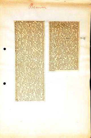 An archival document representing a Newspaper Clippings of 1 page(s)