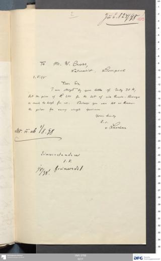 An archival document representing a Correspondence of 2 page(s)