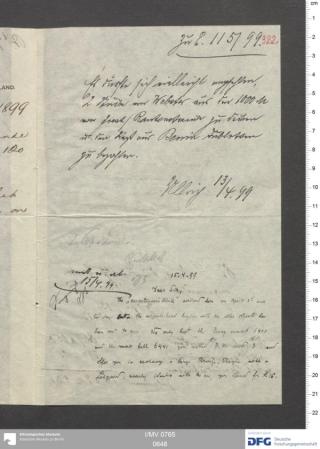 An archival document representing a Correspondence of 2 page(s)