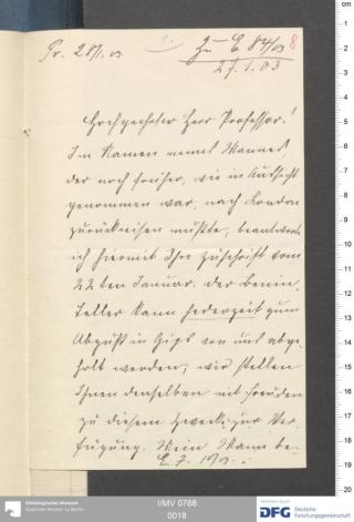 An archival document representing a Correspondence of 2 page(s)