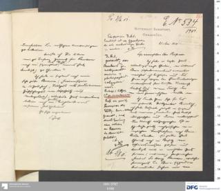 An archival document representing a Correspondence of 1 page(s)