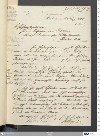 An archival document representing a Correspondence of 2 page(s)