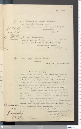 An archival document representing a Correspondence of 2 page(s)
