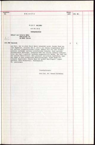 An archival document representing a Inventories of 1 page(s)