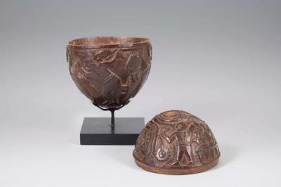Carved Coconut Vessel