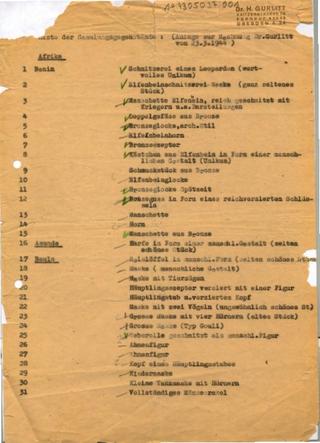 An archival document representing a Inventories of 5 page(s)