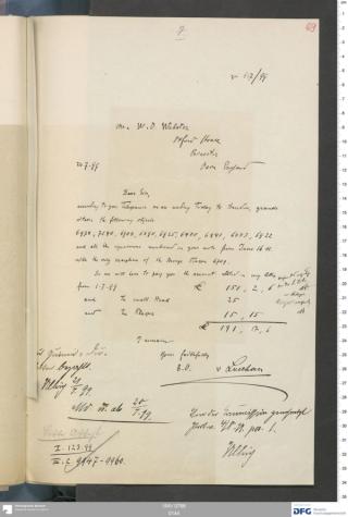 An archival document representing a Correspondence of 2 page(s)