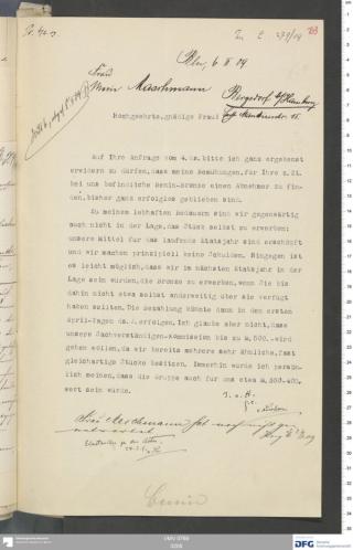 An archival document representing a Correspondence of 2 page(s)