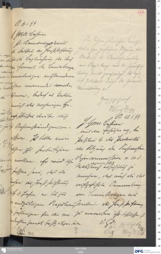 An archival document representing a Correspondence of 1 page(s)