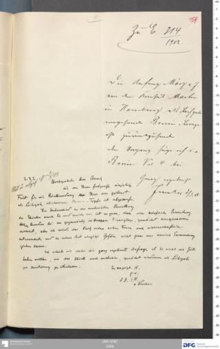 An archival document representing a Correspondence of 2 page(s)