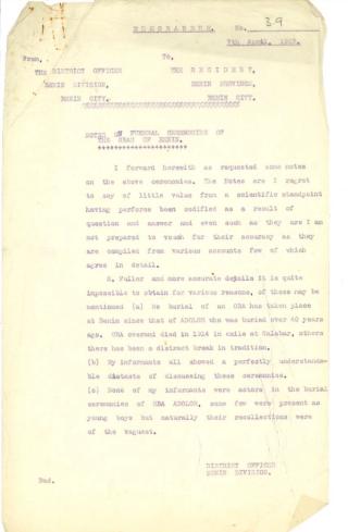 An archival document representing a Official Reports of 9 page(s)