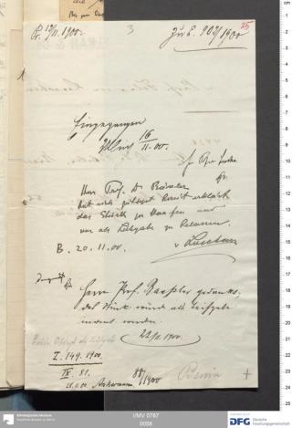 An archival document representing a Correspondence of 1 page(s)