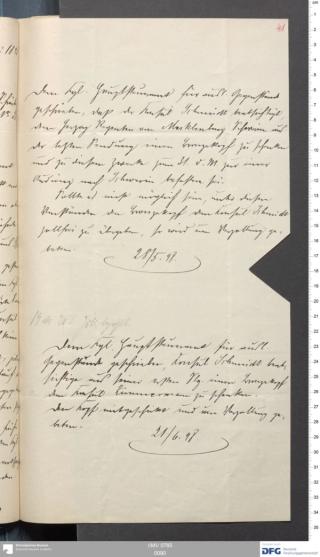 An archival document representing a Correspondence of 2 page(s)