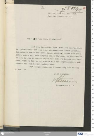 An archival document representing a Correspondence of 2 page(s)