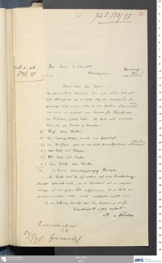 An archival document representing a Correspondence of 2 page(s)