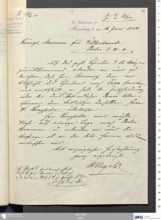 An archival document representing a Correspondence of 2 page(s)