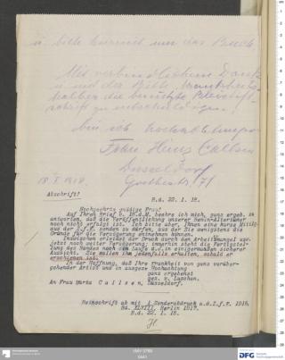 An archival document representing a Correspondence of 3 page(s)