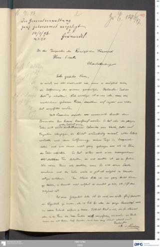An archival document representing a Correspondence of 2 page(s)