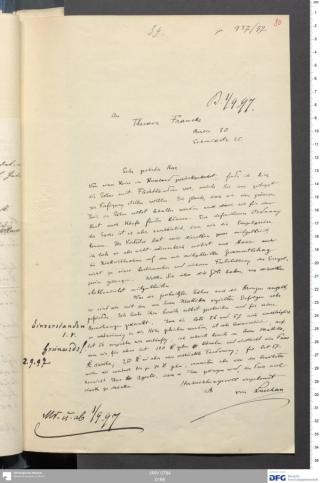An archival document representing a Correspondence of 2 page(s)