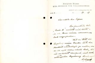 An archival document representing a Correspondence of 1 page(s)