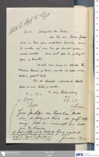 An archival document representing a Correspondence of 1 page(s)